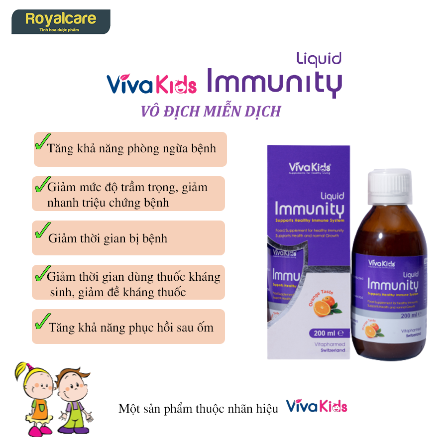 Immunity Liquid bổ sung kẽm cho bé với liều lượng hợp lý