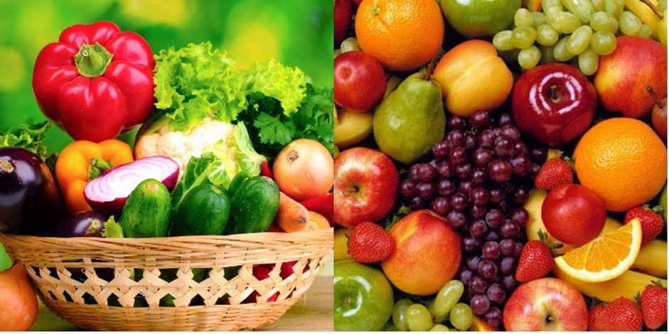 Trẻ ốm nên ăn trái cây và rau quả